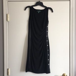 Lauren Ralph Lauren Black dress w/ jewels on side